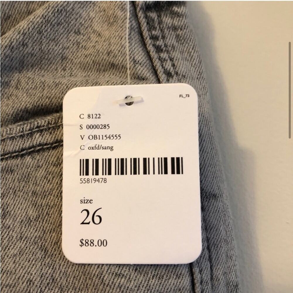 NWT We The Free Free People Grey Acid Wash Denim Jeans Size 26 - Picture 2 of 8